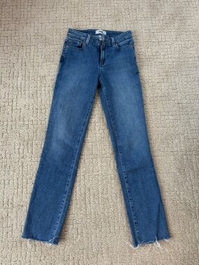 PAIGE Cindy Jeans - Classic Medium Blue Straight-Leg Women's Jeans